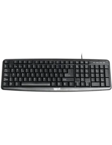 Iggual CK-BASIC-105T Negro Teclado USB Plug & Play Diseño Ergonómico y Resistente a Salpicaduras