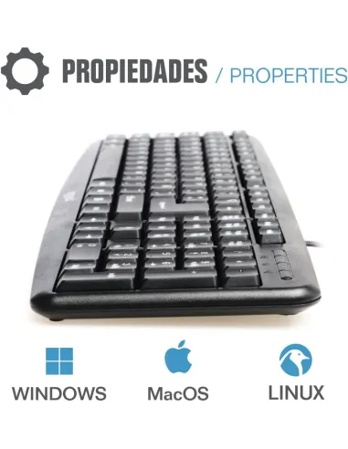 Iggual CK-BASIC-105T negro: teclado USB 105 teclas