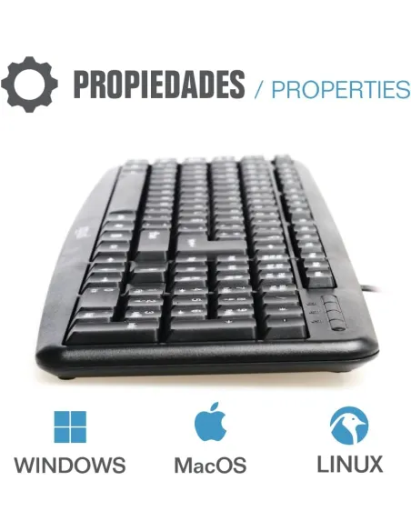 Iggual CK-BASIC-105T negro: teclado USB 105 teclas