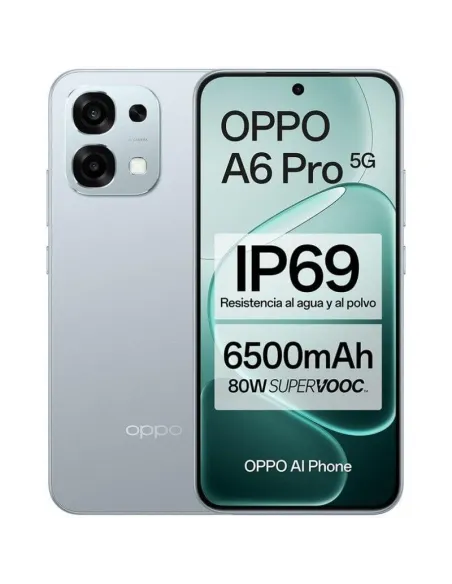 Smartphone OPPO A6 Pro 5G 8GB/256GB Titanio: AMOLED 120 Hz