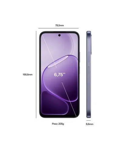 Smartphone OPPO A6x 4G 4GB 128GB Púrpura de 6,75" a 120 Hz