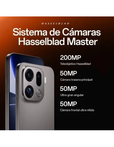 Smartphone OPPO Find X9 Pro 5G 16GB 512GB Titanio Carbón