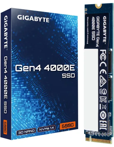 Disco Duro SSD PCIe GIGABYTE Gen4 4000E SSD 500GB para PC