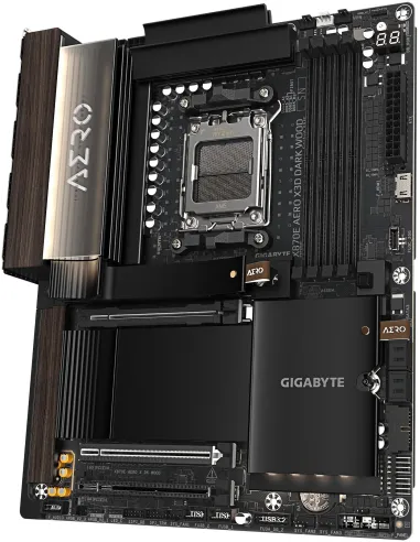 GIGABYTE X870E AERO X3D DARK WOOD: Socket AM5 USB4 y Wi-Fi 7