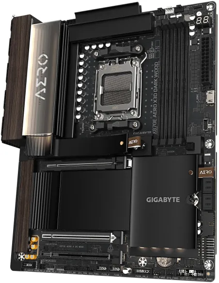 GIGABYTE X870E AERO X3D DARK WOOD: Socket AM5 USB4 y Wi-Fi 7