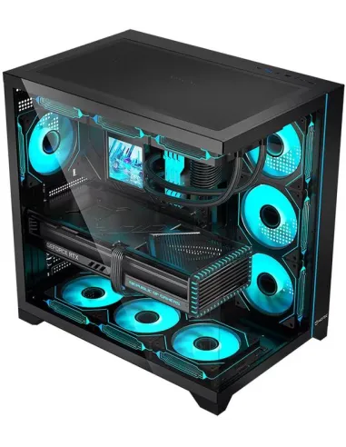 Hiditec H3 PRO Negra aRGB: caja ATX USB-C, BTF y GPU 400 mm