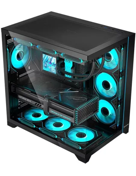 Hiditec H3 PRO Negra aRGB: caja ATX USB-C, BTF y GPU 400 mm