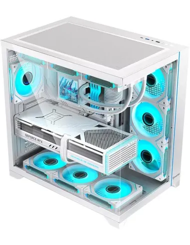 Hiditec H3 PRO blanca aRGB: caja ATX USB-C y GPU 400 mm