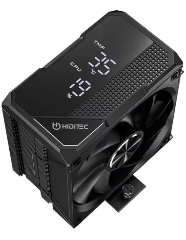 Hiditec DC20 PRO Negro: disipador CPU PWM con pantalla RGB