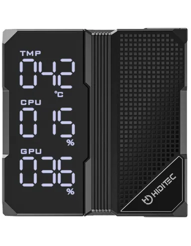 Hiditec DC40 PRO Negro: doble torre con pantalla RGB y 240W