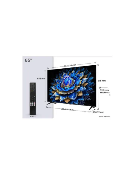 TCL 65T69C QLED 65" 4K: Google TV, HDR y eARC HDMI