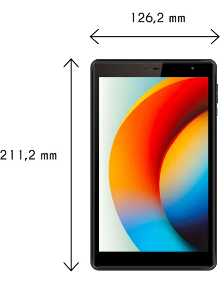 Tablet con Android 15 Logicom TAB 80 8" 4GB/64GB Negro
