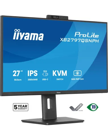 Iiyama XB2797QSNPH-B1 monitor QHD USB-C 96W KVM de oficina