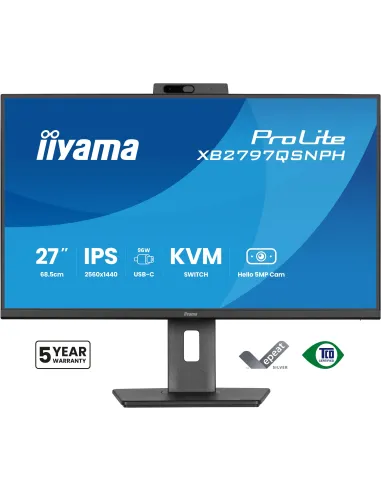 Iiyama Prolite XB2797QSNPH-B1 27" Quad HD 75Hz IPS USB-C Altura Ajustable