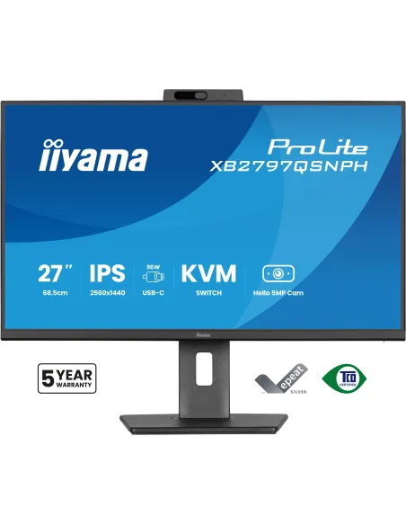 Iiyama Prolite XB2797QSNPH-B1 27" Quad HD 75Hz IPS USB-C Altura Ajustable