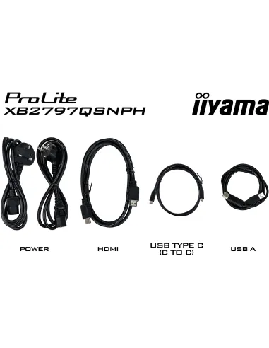 Iiyama XB2797QSNPH-B1 monitor QHD USB-C 96W KVM de oficina