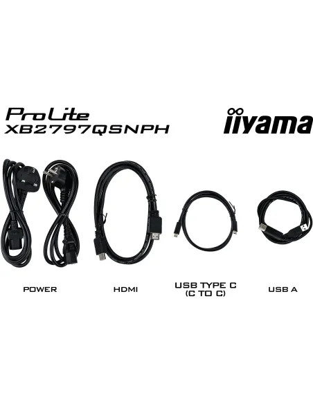 Iiyama XB2797QSNPH-B1 monitor QHD USB-C 96W KVM de oficina