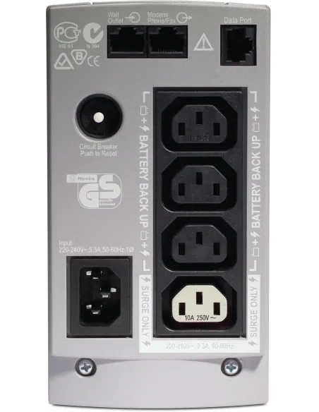 APC Back UPS BK500EI SAI 500VA 300W USB 4 IEC 310J