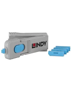 Lindy 40324 Llave bloqueadora de Puertos con 4 bloqueadores Azul-1410310