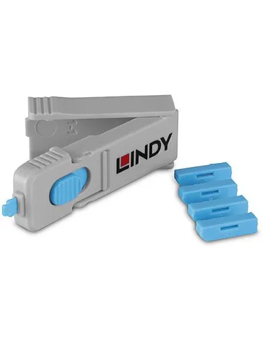 Lindy 40324 bloqueador DisplayPort 4 taps llave azul DP