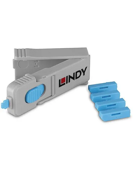 Lindy 40324 bloqueador DisplayPort 4 taps llave azul DP
