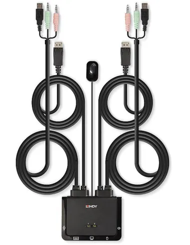 Lindy 42344: switch KVM DisplayPort 4K 60 Hz