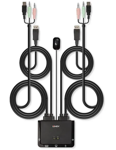 Lindy 42344: switch KVM DisplayPort 4K 60 Hz