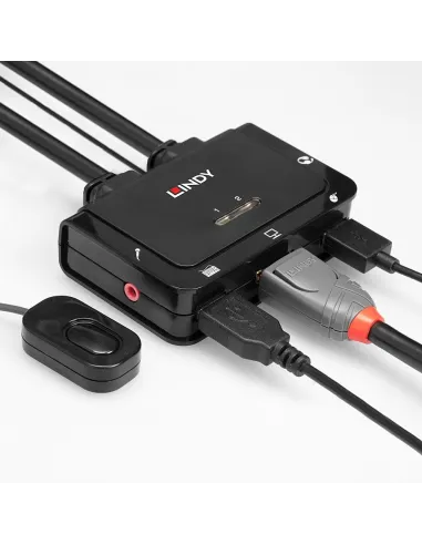 Lindy 42344: switch KVM DisplayPort 4K 60 Hz