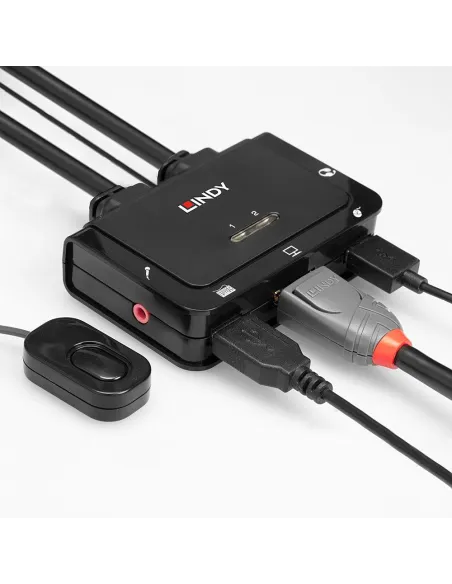 Lindy 42344: switch KVM DisplayPort 4K 60 Hz