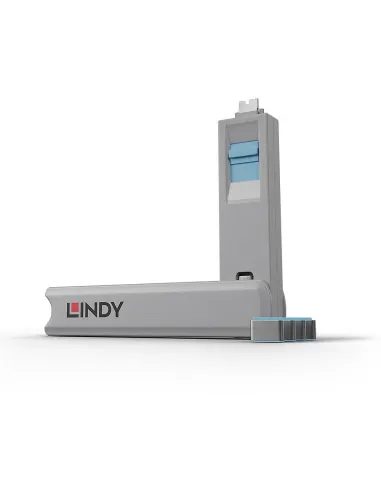 Lindy 40465 Bloqueador de Puerto USB-C con llave Azul