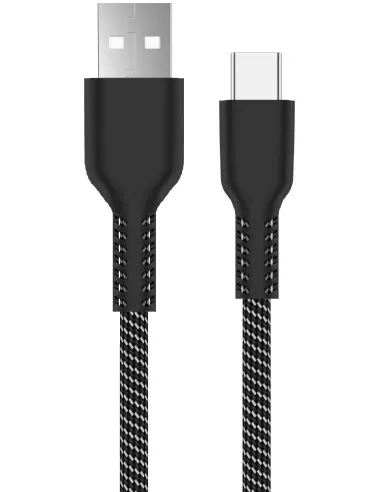 Ewent EC1134 Cable USB-C a USB-A 1 m 60 W Negro Blanco