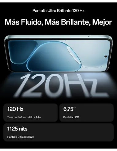 Smartphone OPPO A6x 5G 4GB 128GB Azul 6100 mAh, 120Hz HD+