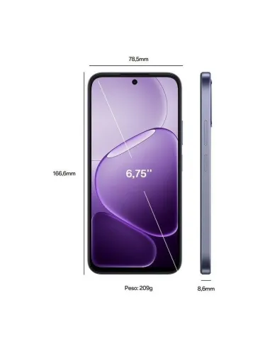 Smartphone OPPO A6x 5G 6GB 256GB Black Purple 120Hz HD+