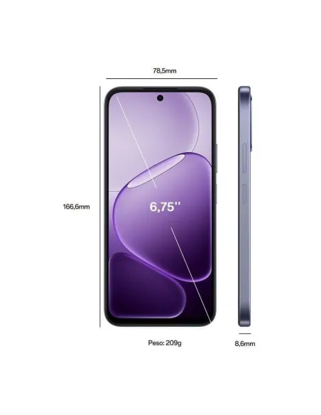 Smartphone OPPO A6x 5G 6GB 256GB Black Purple 120Hz HD+