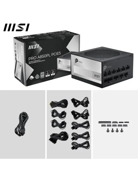 MSI PRO A850PL PCIE5 850W Platinum ATX 3.1 modular