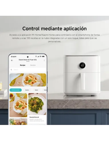 Xiaomi Smart Air Fryer 6.5L White: 1800W, app y accesorios