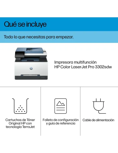 HP Color LaserJet Pro 3302sdw impresora láser color A4 Wi-Fi