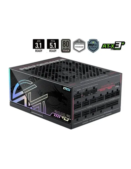 MSI MPG Ai1300TS PCIE5 1300W Fuente de Alimentación 80 PLUS Titanium Full Modular