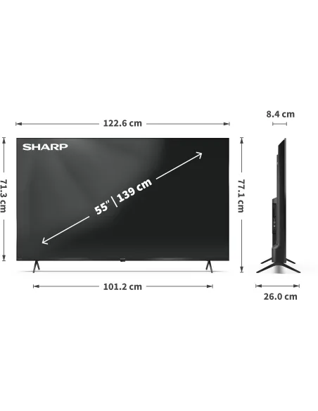 Sharp 55HP5265E televisor QLED 55 4K Google TV eARC