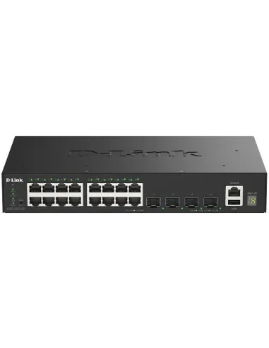 D-Link DGS-1510-20/E 16 Puertos Gigabit, 2 SFP+, L2/L3, Gestión Avanzada, Rack 1U