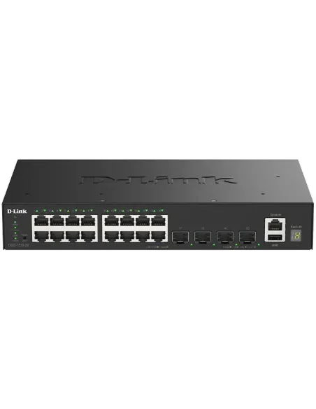 D-Link DGS-1510-20/E 16 Puertos Gigabit, 2 SFP+, L2/L3, Gestión Avanzada, Rack 1U