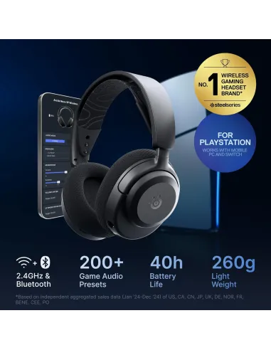 SteelSeries Arctis Nova 3 Negro 2,4GHz Bluetooth 40h 260g