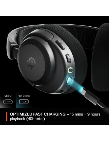 SteelSeries Arctis Nova 3 Negro 2,4GHz Bluetooth 40h 260g