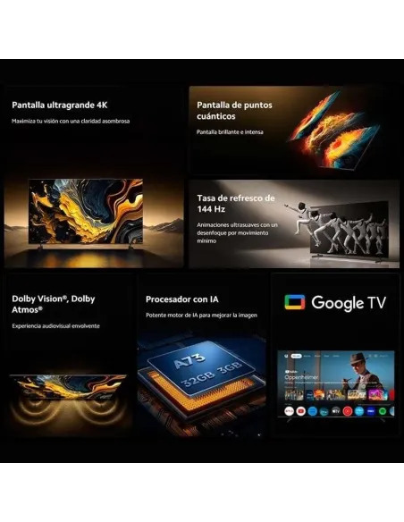 Televisor Xiaomi TV Max 2025 100" QLED 4K 144 Hz Google TV