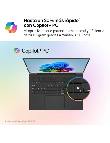 Portátil LG Gram Pro IA 16Z90U-K.AUB5BN con Wi-Fi 7 ligero