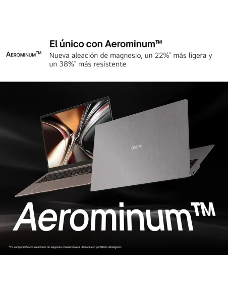 Portátil LG Gram Pro IA 16Z90U-K.AUB5BN con Wi-Fi 7 ligero