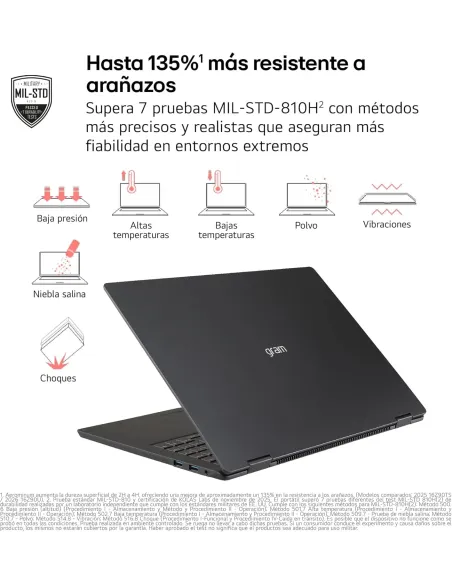 Portátil LG Gram Pro IA 16Z90U-K.AUB5BN con Wi-Fi 7 ligero