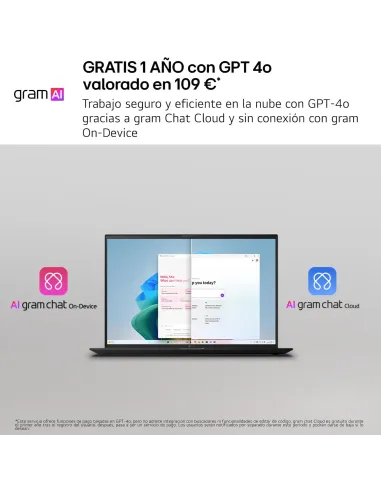 Portátil LG Gram Pro IA 16Z90U-K.AUB5BN con Wi-Fi 7 ligero