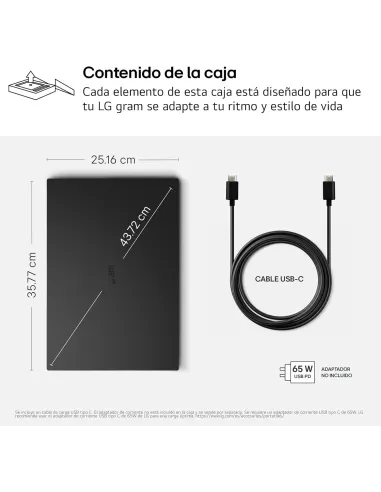 Portátil LG Gram Pro IA 16Z90U-K.AUB5BN con Wi-Fi 7 ligero