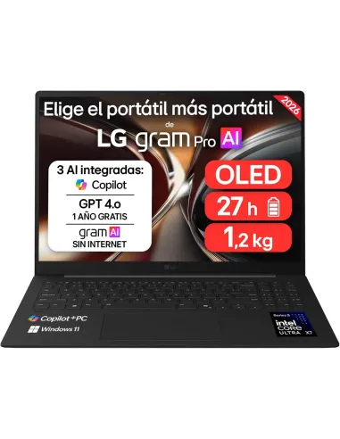 LG Gram Pro IA 16Z90U-K.AUB5BN Intel Core Ultra 7X 358H/32GB/512GB SSD/16" W11 Home